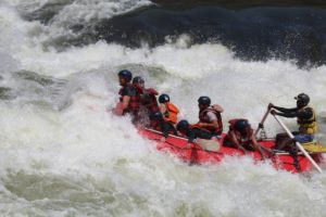 Rafting on Zambesi River